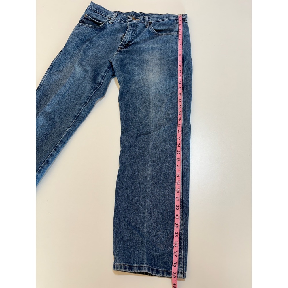 Wrangler Mens Rugged Wear Relaxed Straight Leg Blue Jeans 34x30 - Picture 5 of 5